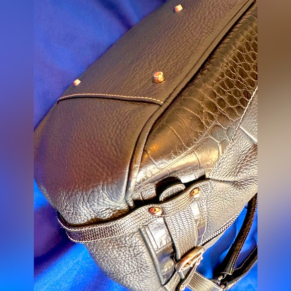 FURLA GENIUNE SOFT ITALIAN LEATHER HANDHELD/SHOULDER BAG-GOOD VINTAGE CONDITION - Picture 14 of 16